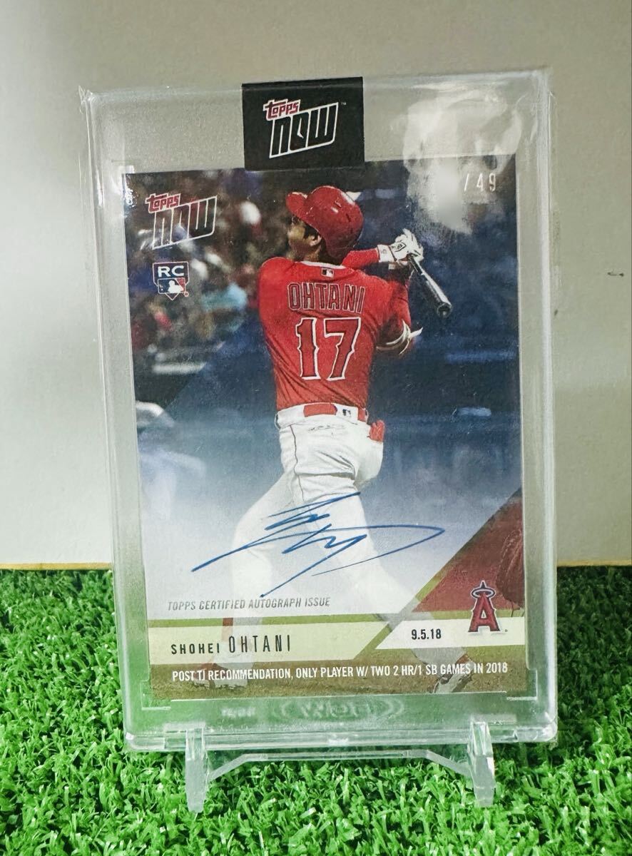 未使用に近い】2018 Topps Now Auto 大谷翔平 直筆サインカード 49シリ
