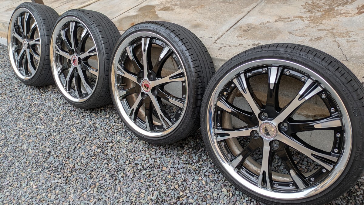 ワークシュバートsc4タイヤ付　17インチ　軽自動車 前後Kid車高調セット 中古】17インチ WORK製 シュバートSC4 軽自動車1台分 美品！タントの