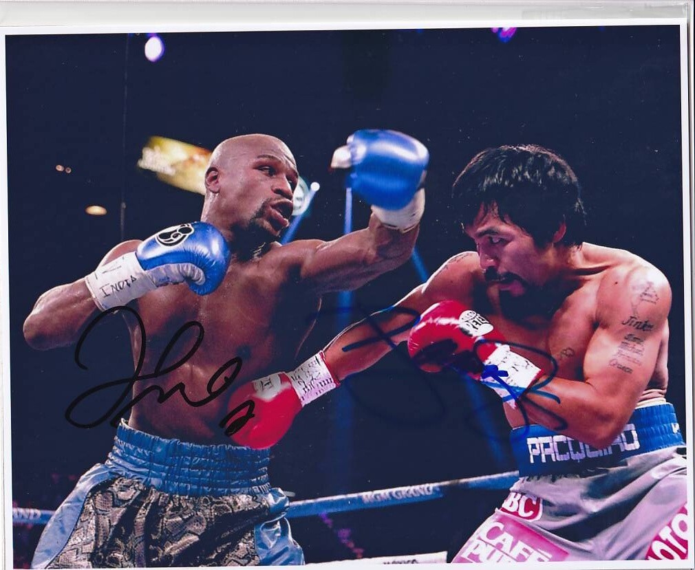 フロイドメイウェザー　マニーパッキャオ　サイン付きポスター 新品】フロイド・メイウェザー vs マニー・パッキャオ戦 ポスター2の