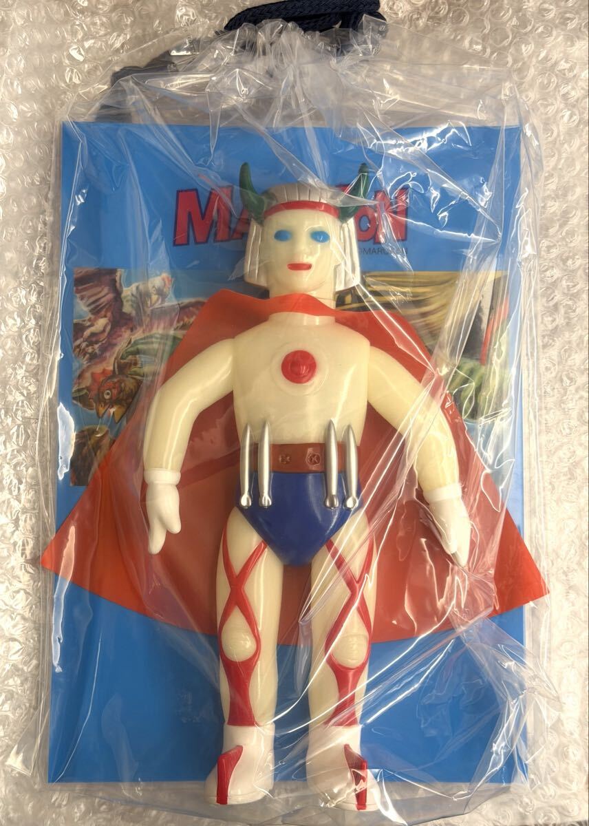 美品 マルサン ウルトラサターン ソフビ マント付き 1971 昭和 レトロ
