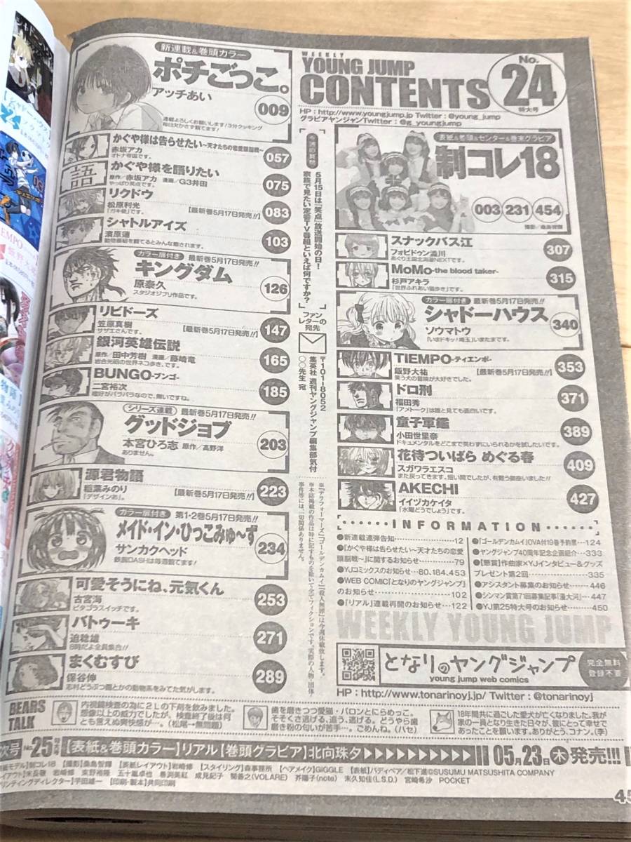 ☆週刊ヤングジャンプ(No.24 / 2019年5月30日号)☆【グラビア / 制コレ
