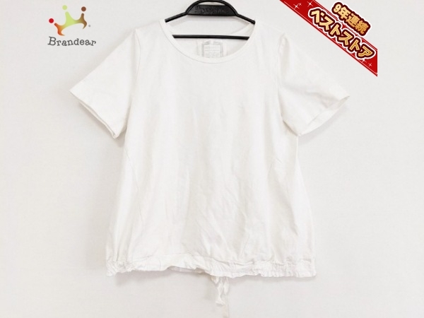 ビアズリー Beardsley 半袖カットソー サイズf 白 レディース ウエストドローストリング フリル トップス の落札情報詳細 ヤフオク落札価格情報 オークフリー スマートフォン版