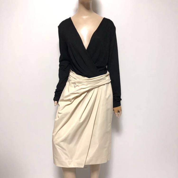 美品 Dkny 異素材切替 レーヨン ジャージー カシュクール ワンピース 黒 6 クリーニング済み ダナキャラン の落札情報詳細 ヤフオク落札価格情報 オークフリー スマートフォン版