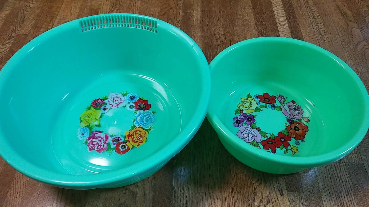 昭和レトロ 洗面器 2こ 荒々し
