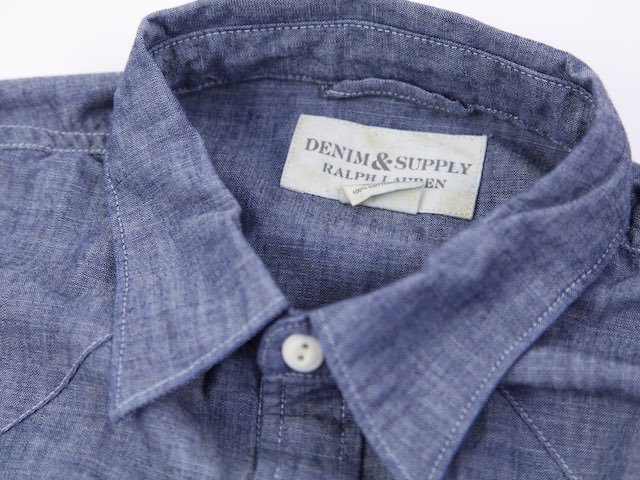 新品 新品 アウトレット 190 Mサイズ デニム サプライ シャンブレー ウェスタン シャツ Polo Ralph Lauren ポロ ラルフ ローレン の落札情報詳細 ヤフオク落札価格情報 オークフリー スマートフォン版