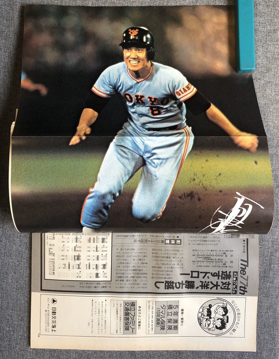 ビンテージ日本プロ野球ベースボール1981報知新聞「優勝だ