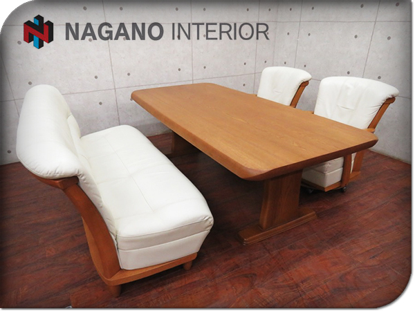 □美品□NAGANO INTERIOR/ナガノインテリア□高級□エンパイア□本革