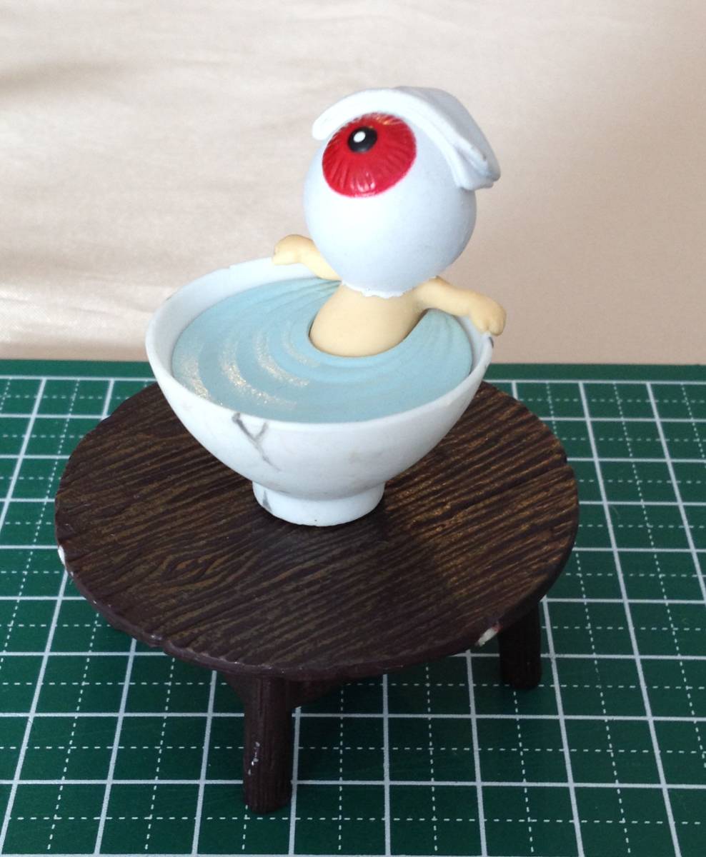 ◇妖怪フィギュア◇ゲゲゲの鬼太郎 目玉おやじ 茶碗ちゃぶ台◇の落札