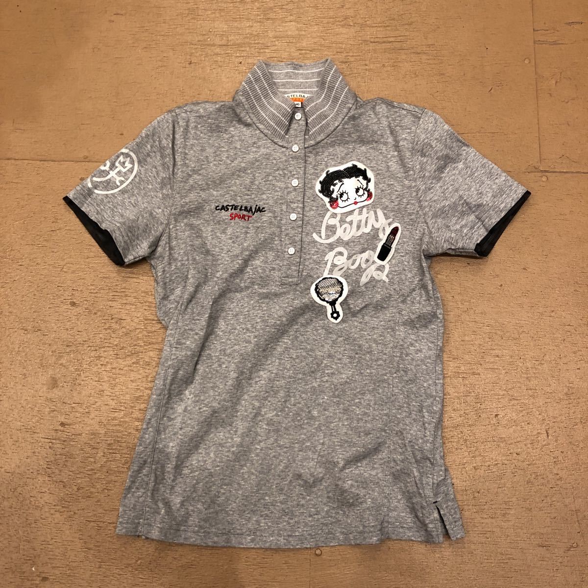 美品　CASTELBAJAC　Betty Boop　ゴルフ　ポロシャツ　半袖 美品 CASTELBAJAC Betty Boop ゴルフ ポロシャツ 半袖 カステル