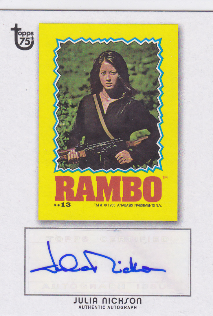 Julia Nichson 直筆サインカード ジュリア・ニクソン Auto