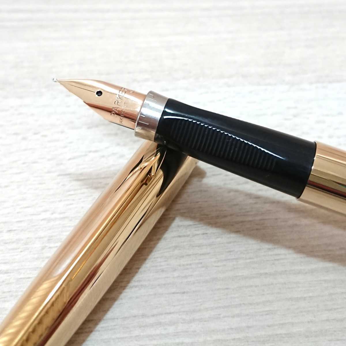 レア！PARKER 75 万年筆 18KGF ペン先 14K XF USA レア！PARKER 75
