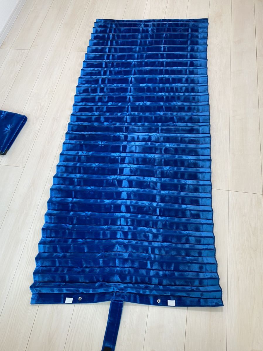 コスモス モケットフラワー ブルー 仮眠カーテン 金華山モケット