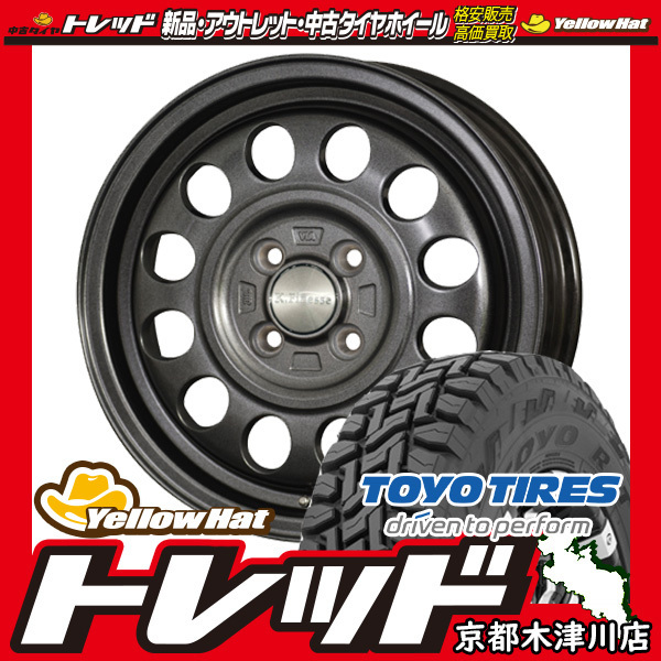 オープンカントリーRT155/65R14新品アルミ4本セットD12 とおく