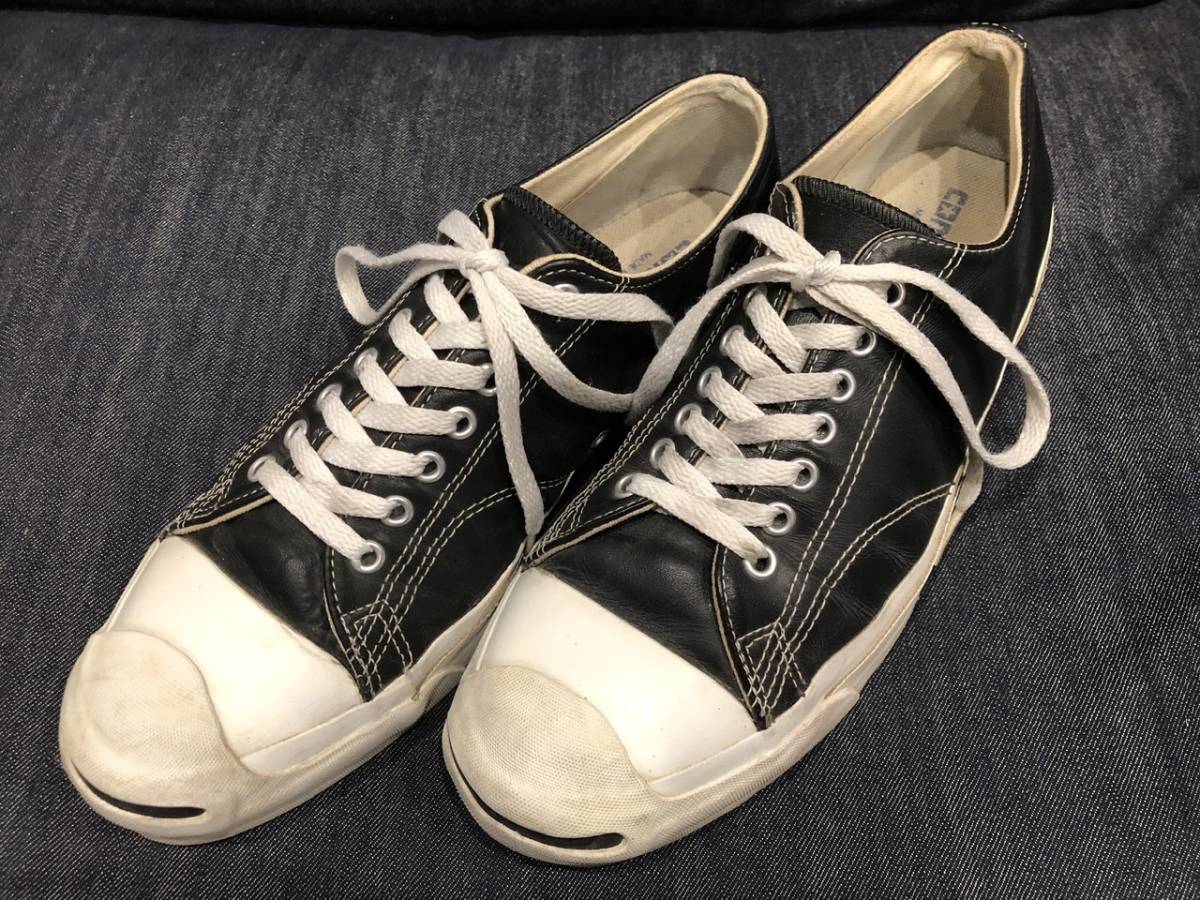 Usa製コンバース ジャックパーセル レザー 黒 28cm前後 Convers ビンテージ の落札情報詳細 ヤフオク落札価格情報 オークフリー スマートフォン版