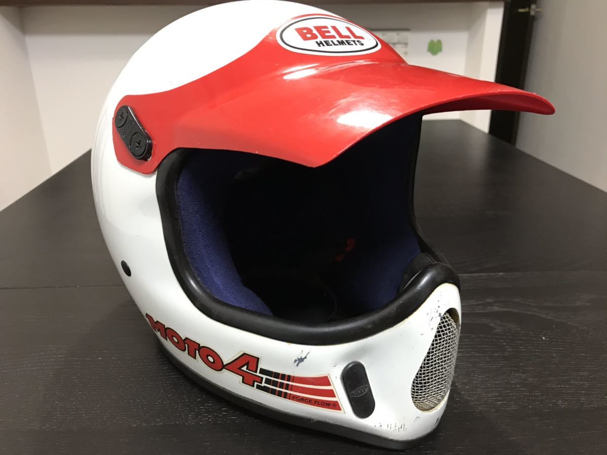 BELL MOTO4 ビンテージ オフロード ヘルメット M 57cm 7 1/8 Sシェル