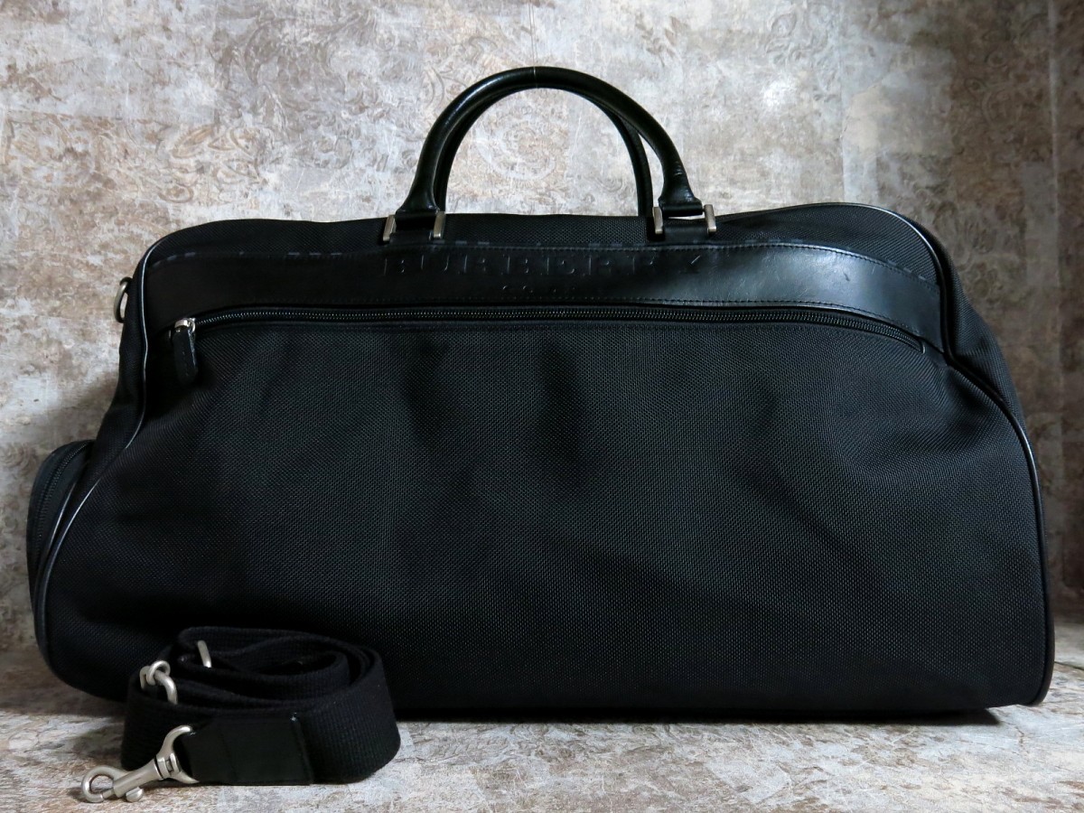 バーバリーゴルフ 2way ボストンバッグ ブラック ロゴ　大容量 Burberry Golf 2way ボストンバッグ ブラック 大容量 ☆バーバリー