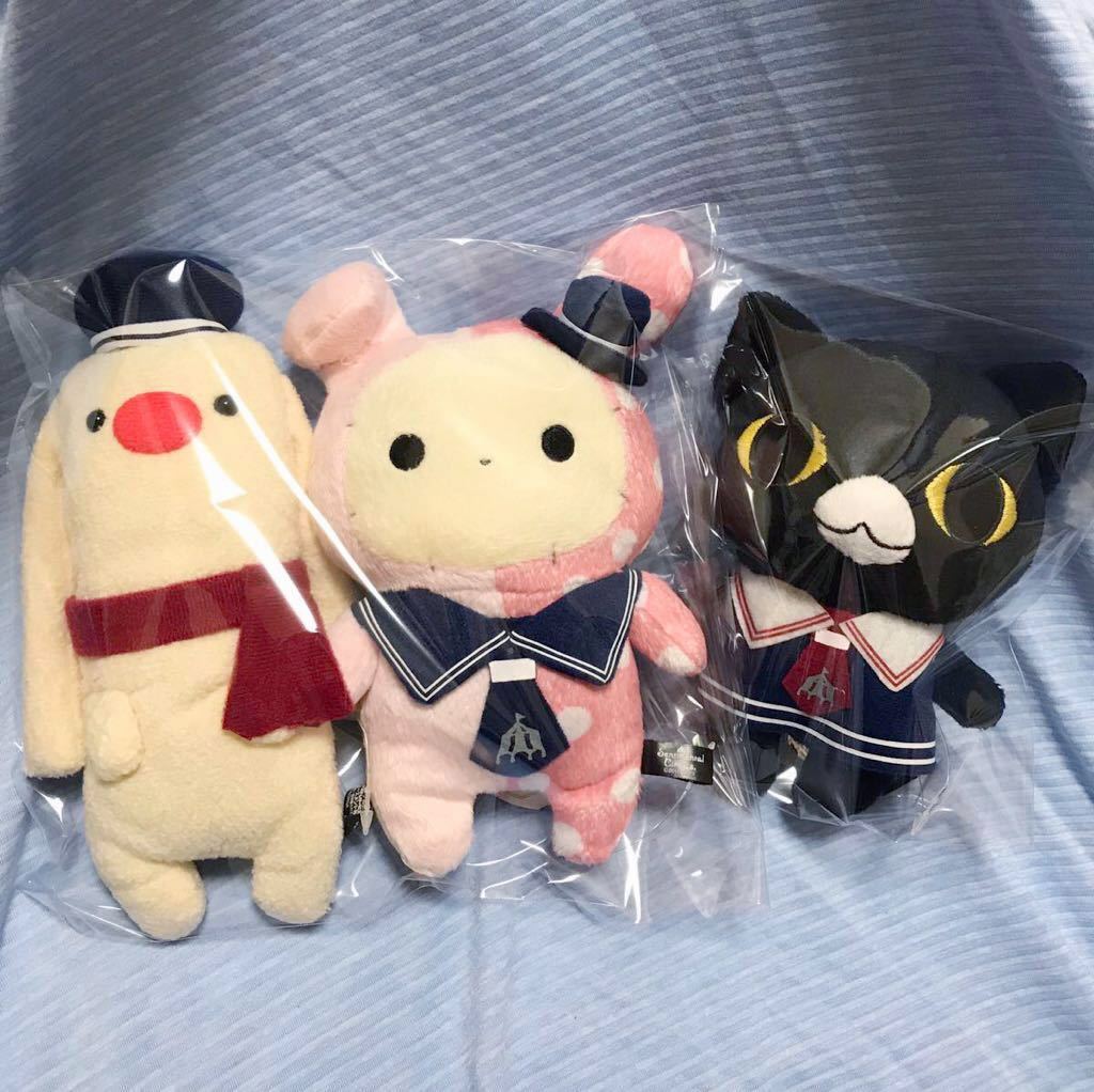 サンエックス　センチメンタルサーカス　シャッポ　トト　ぬいぐるみ　マスコット センチメンタルサーカス マリンルックぬいぐるみ シャッポ トト クロの