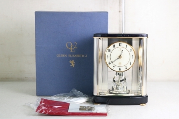 TB526リズム時計工業 RYTHEM QE2 クイーンエリザベス2 置時計 箱付