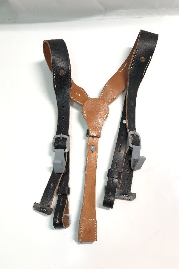 WW2 ドイツ軍 実物 軽装 サスペンダー Yストラップ 改造品？ 42年製
