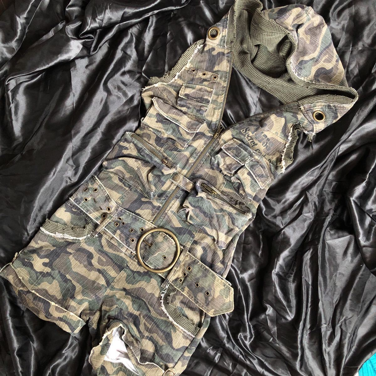 サロペット レディース デニム 夏 迷彩 カモフラージュ グリーン ショートパンツ タイト ギャル オーバーオール つなぎ オールインワン の落札情報詳細 ヤフオク落札価格情報 オークフリー スマートフォン版