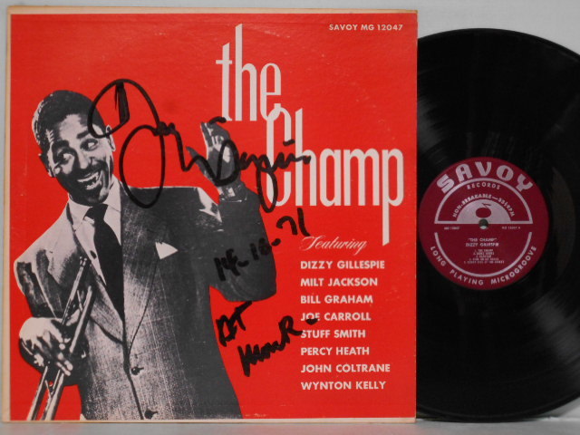 直筆サイン付 &frasl; DIZZY GILLESPIE ディジー・ガレスピー &frasl; THE CHAMP US