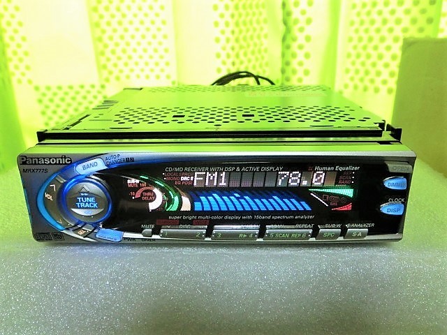 Panasonic CQ-MRX777SD 1DINタイプのMD/CD AUX/DSP 動作品 保証付の