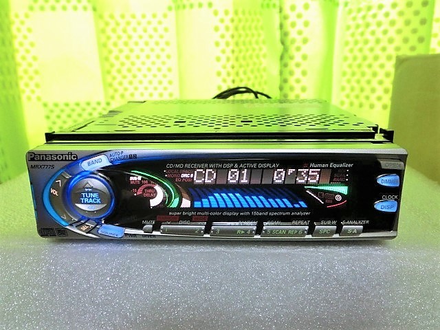 Panasonic CQ-MRX777SD 1DINタイプのMD/CD AUX/DSP 動作品 保証付の