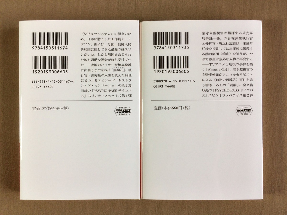 小説 Psycho Pass Asylum 全2巻セット サイコパス スピンオフノベライズ 吉上亮 ハヤカワ文庫 常守朱 宜野座伸元 槙島聖護 チェグソン の落札情報詳細 ヤフオク落札価格情報 オークフリー スマートフォン版