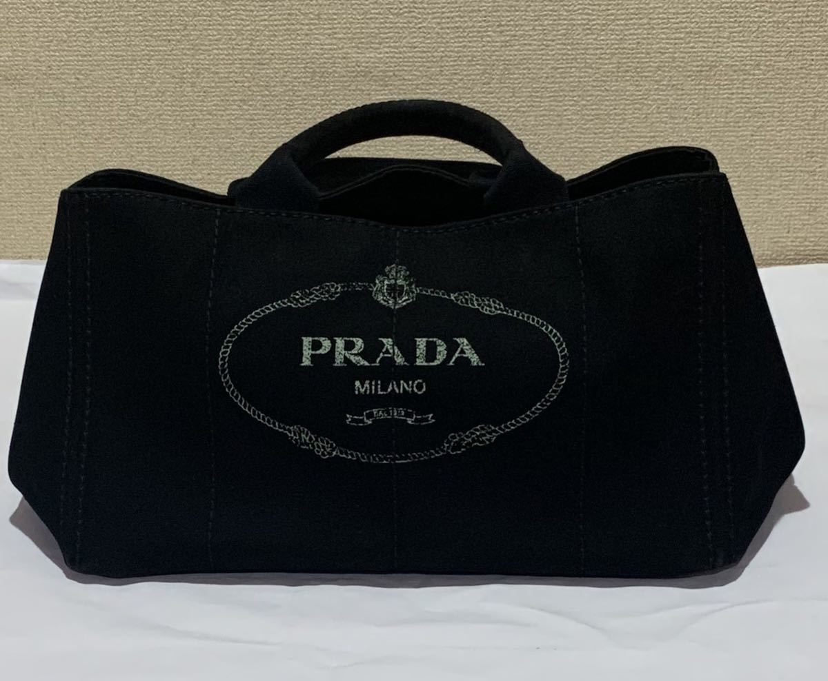 プラダ Prada カナパ トート L Tu ブラック 黒 Nero Canapa ボストンバッグ キャンバス 正規品 銀座三越 廃盤 の落札情報詳細 ヤフオク落札価格情報 オークフリー スマートフォン版
