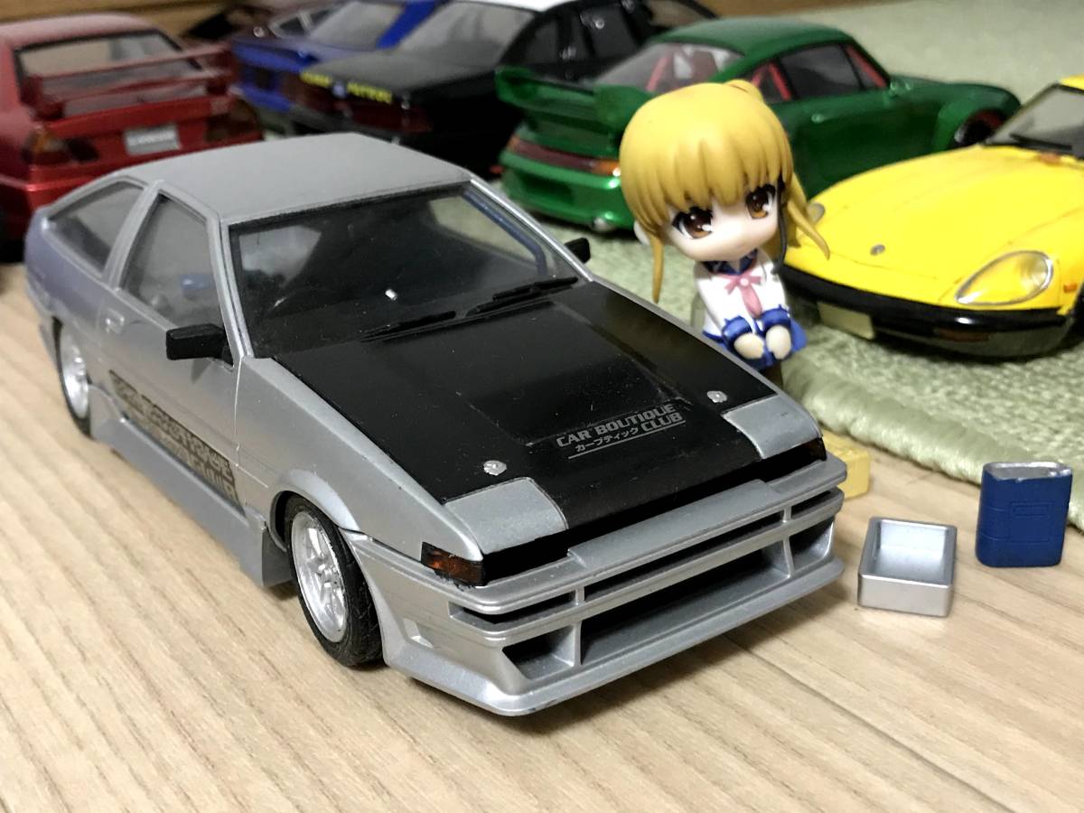 プラモデル 完成品 1/24 エンジン付き トヨタ スプリンタートレノ AE86