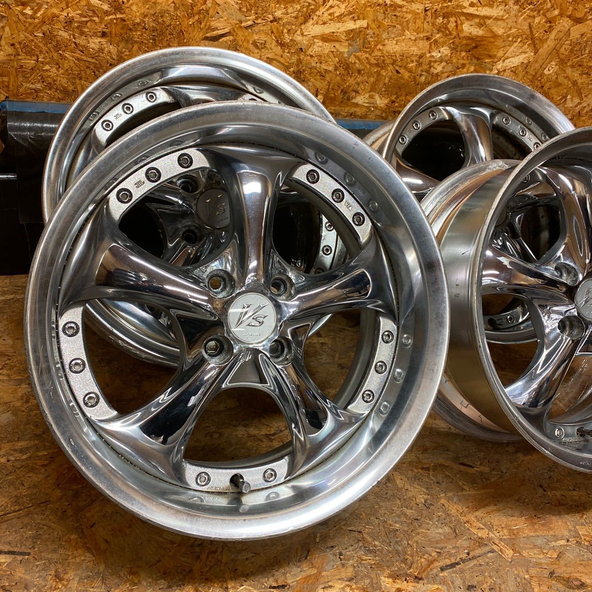 希少WORK VS-KF　16インチ 深リム45mm 絶版 希少 WORK ワーク VS KF ホイール 4本 7J 16インチ