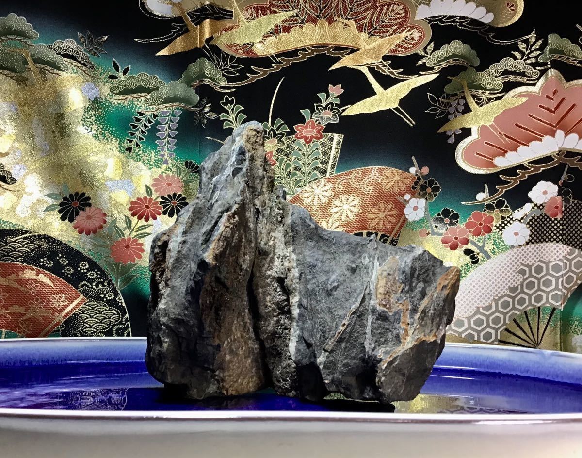 水石 鑑賞石 菊花石 盆石 4.5kg 原石 天然石 飾り石 a02 自然 台座付