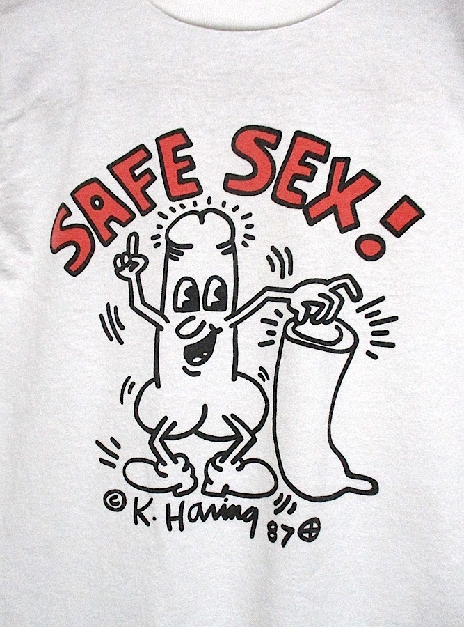 80s Vintage USED 古着 1987年 オリジナル Keith Haring SAFE SEX