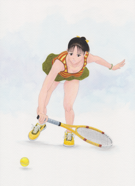 新品 舞華 手描き 原画 オリジナル イラスト 413 ハーモニー イエロー テニス スコート の落札情報詳細 ヤフオク落札価格情報 オークフリー スマートフォン版