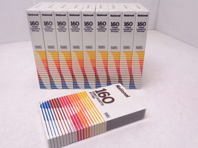 新品】□□③National ナショナル VHS用 ビデオカセットテープ NV-T160