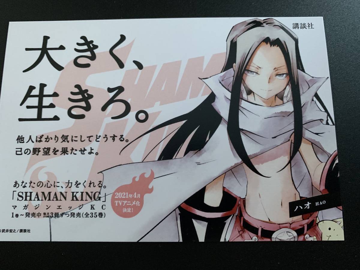 ○ シャーマンキング展 入場特典ふんばろう。ポストカード ハオの落札