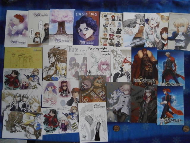 Fate 関連 ポストカード セット Fate Stay Night Fate Grand Orderイラストカード ブロマイド 非売品あり 送180円 の落札情報詳細 ヤフオク落札価格情報 オークフリー スマートフォン版