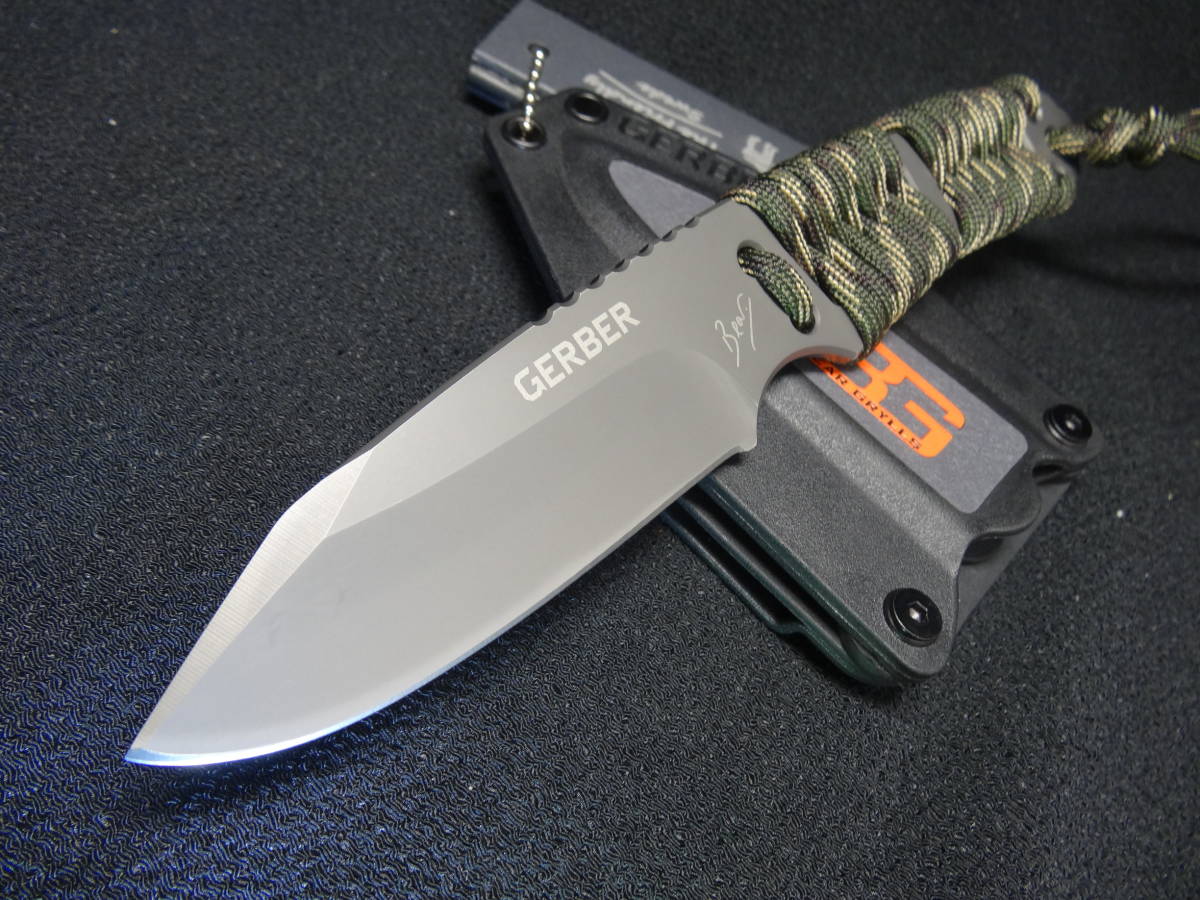 新品】□ GERBER社製・ベア・グリルス・サバイバルナイフ・パラコード 