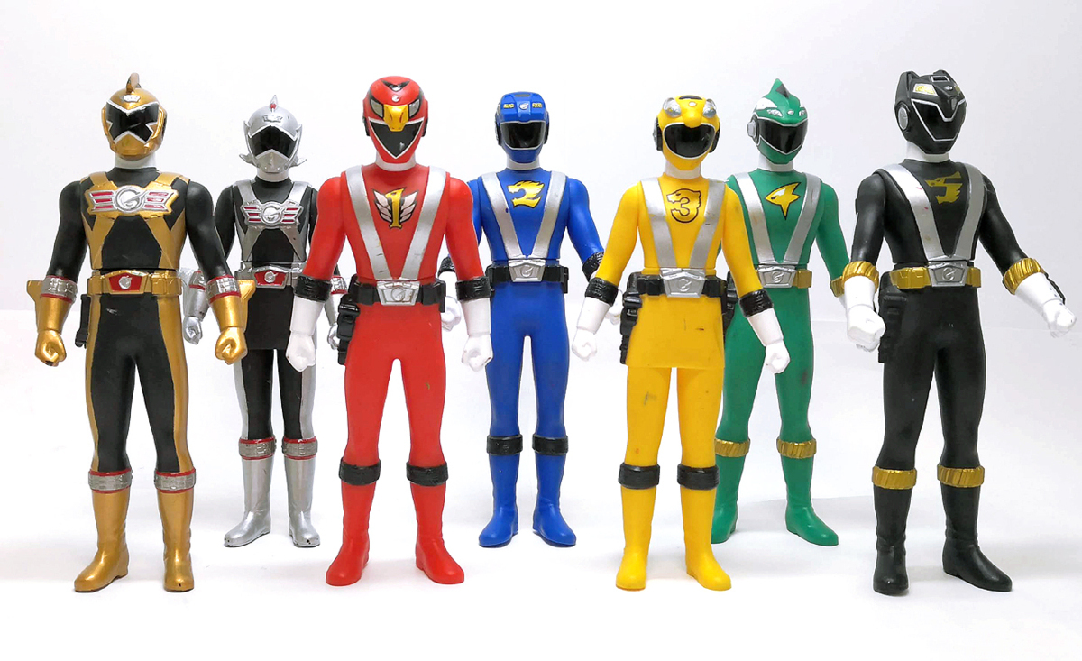 バンダイ 炎神戦隊ゴ－オンジャ－ソフビ7体+超全集 バンダイ 炎神戦隊ゴ－オンジャ－ソフビ7体+超全集