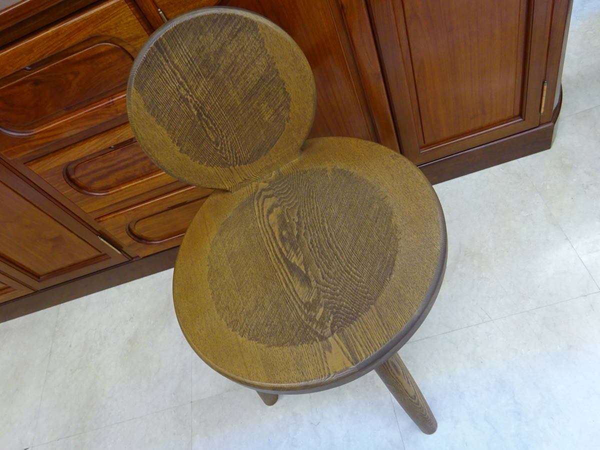 新品】- 柳川家具 創作工房 匠夢楽 - 木製 丸椅子 2脚セット ◇ 直径