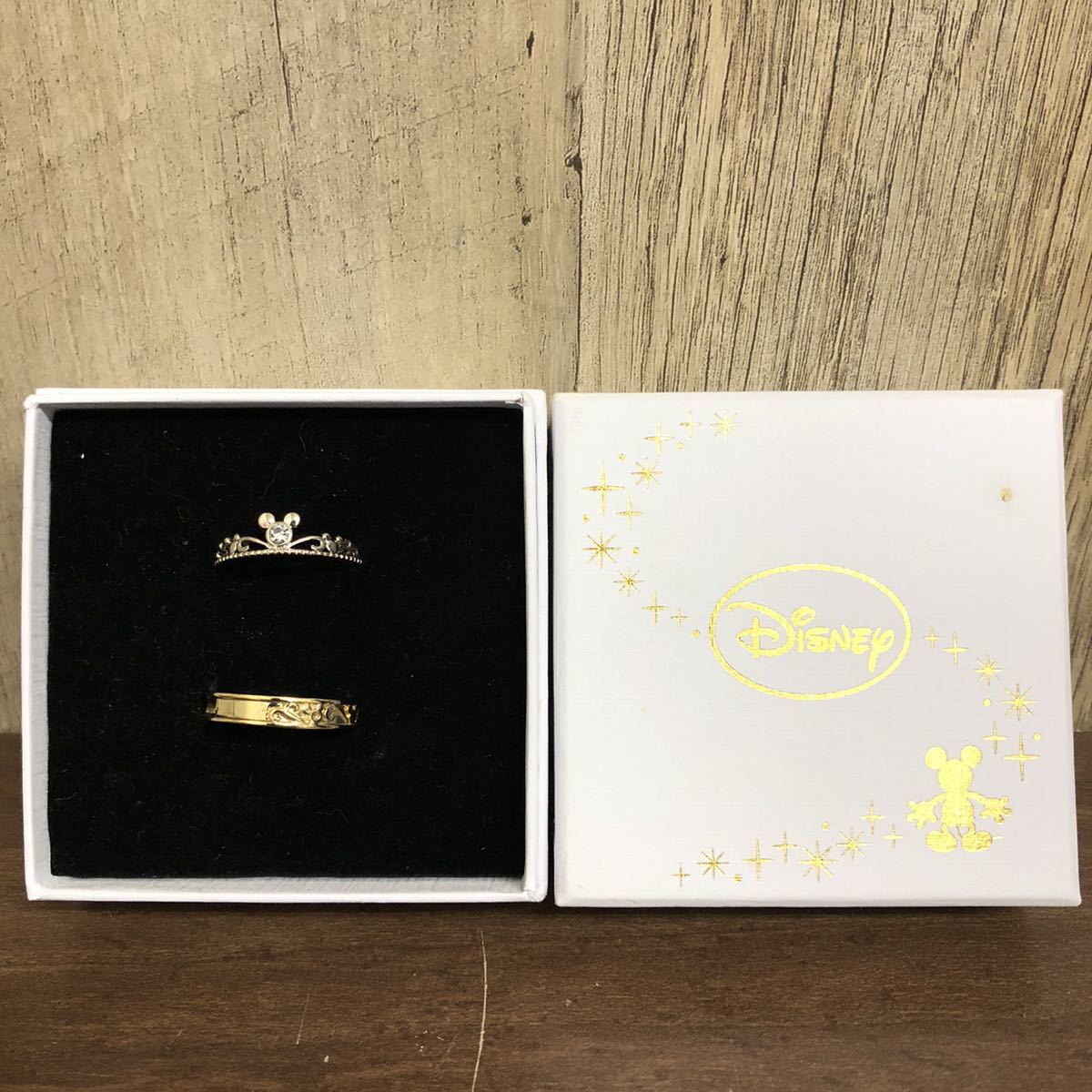 ファン必見 プレゼントにオススメ Disney ディズニー ペアリング シルバー ゴールド カラー ペア カップル アンティーク の落札情報詳細 ヤフオク落札価格情報 オークフリー スマートフォン版