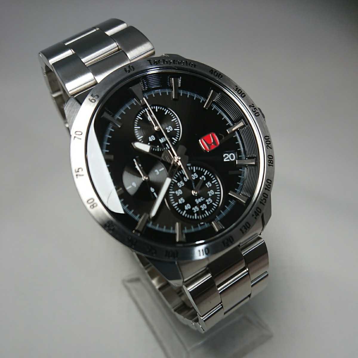 【希少美品】ホンダスポーツ　腕時計 VK67 クロノグラフ ブラック 希少美品ホンダスポーツ 腕時計 VK67 クロノグラフ ブラック 希少美