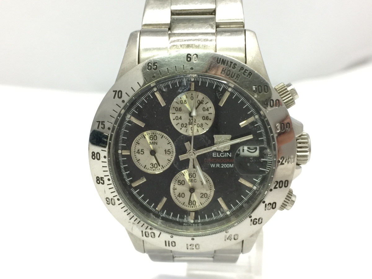 中古 エルジン Elgin Usa 腕時計 メンズ Fk 1184 D クロノグラフ シルバー ジャンク K20101123 の落札情報詳細 ヤフオク落札価格情報 オークフリー スマートフォン版