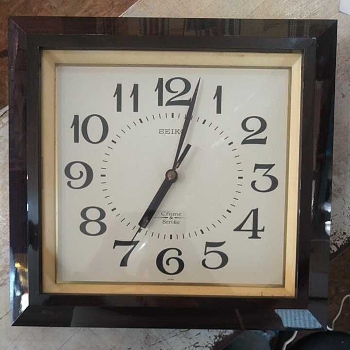 中古品】SEIKO 壁掛け時計 木目調 クオーツ RX308B セイコー 掛時計