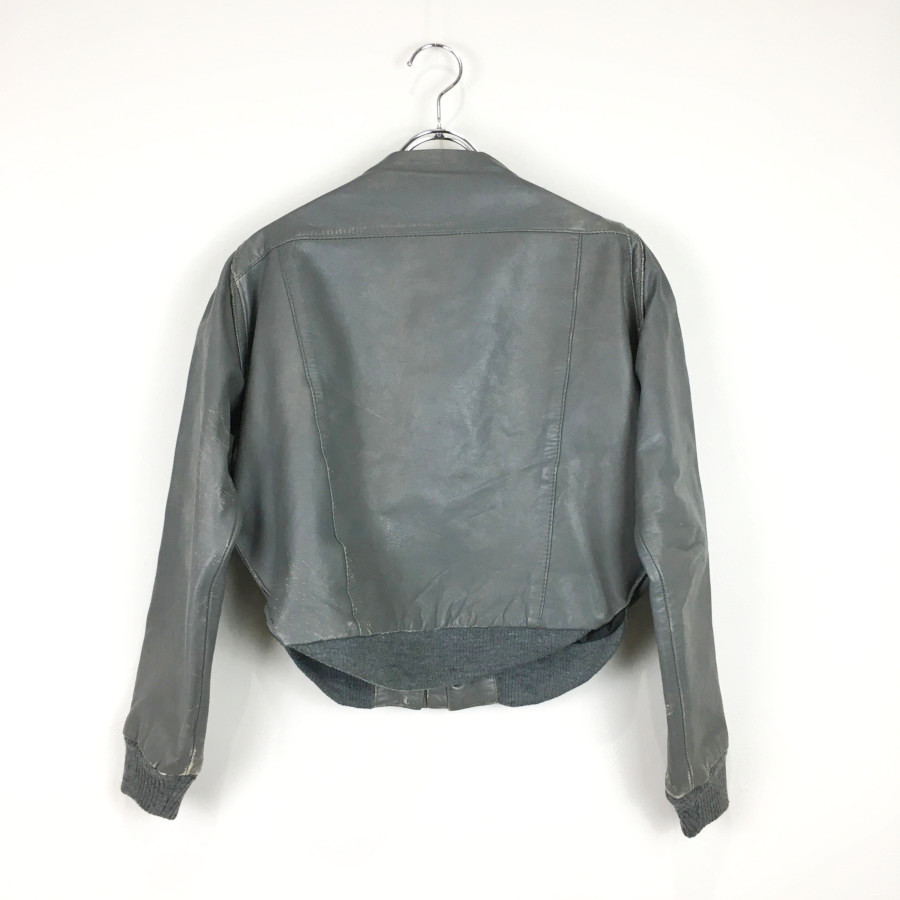 MARTIN MARGIELA グレー レザージャケット サイズ6 マルタンマルジェラ Martin Margiela/2002SS/artisanal Circle Leather