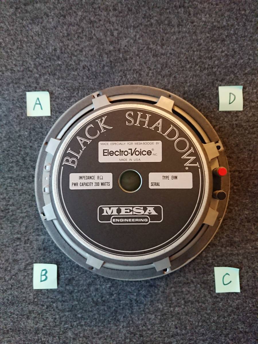 MESA BOOGIE BLACK SHADOW 8Ω 200W Electro Voice