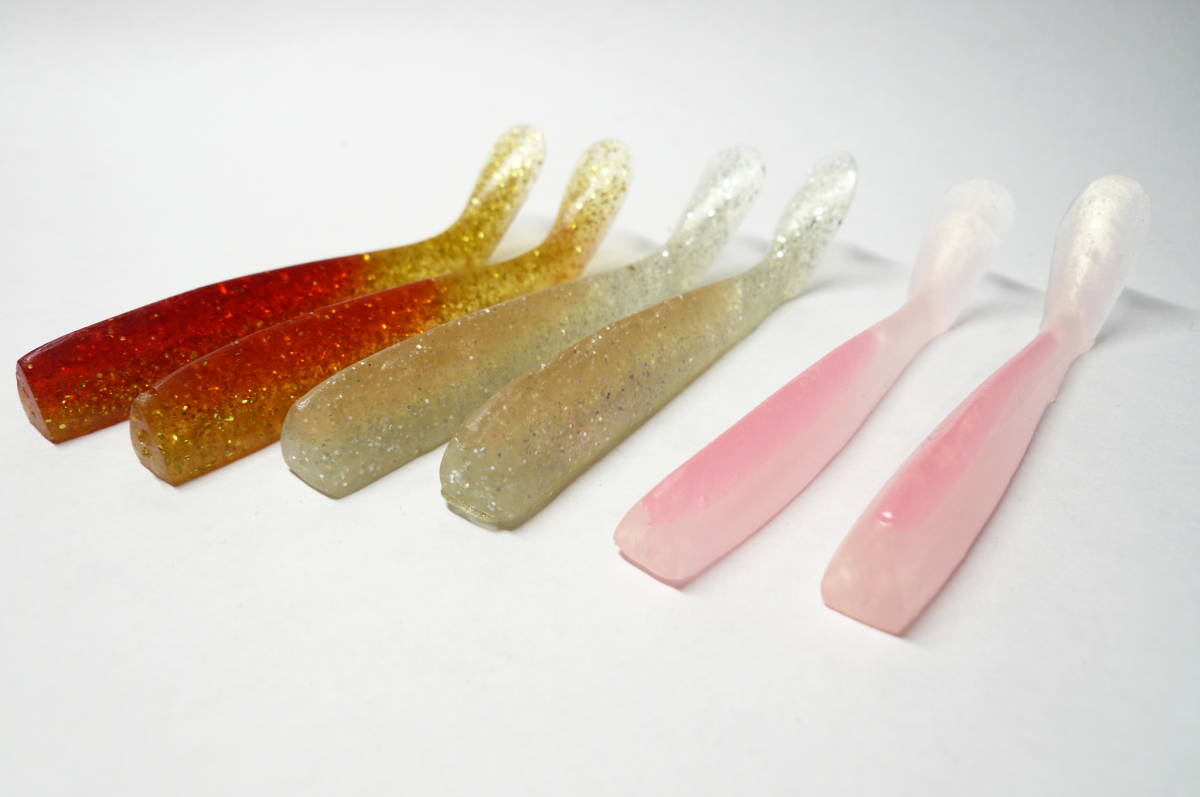 ｖｊ ２８等に テールシャッドワーム 3色 ６個 青物 シーバス フラットフィッシュ の落札情報詳細 ヤフオク落札価格情報 オークフリー スマートフォン版