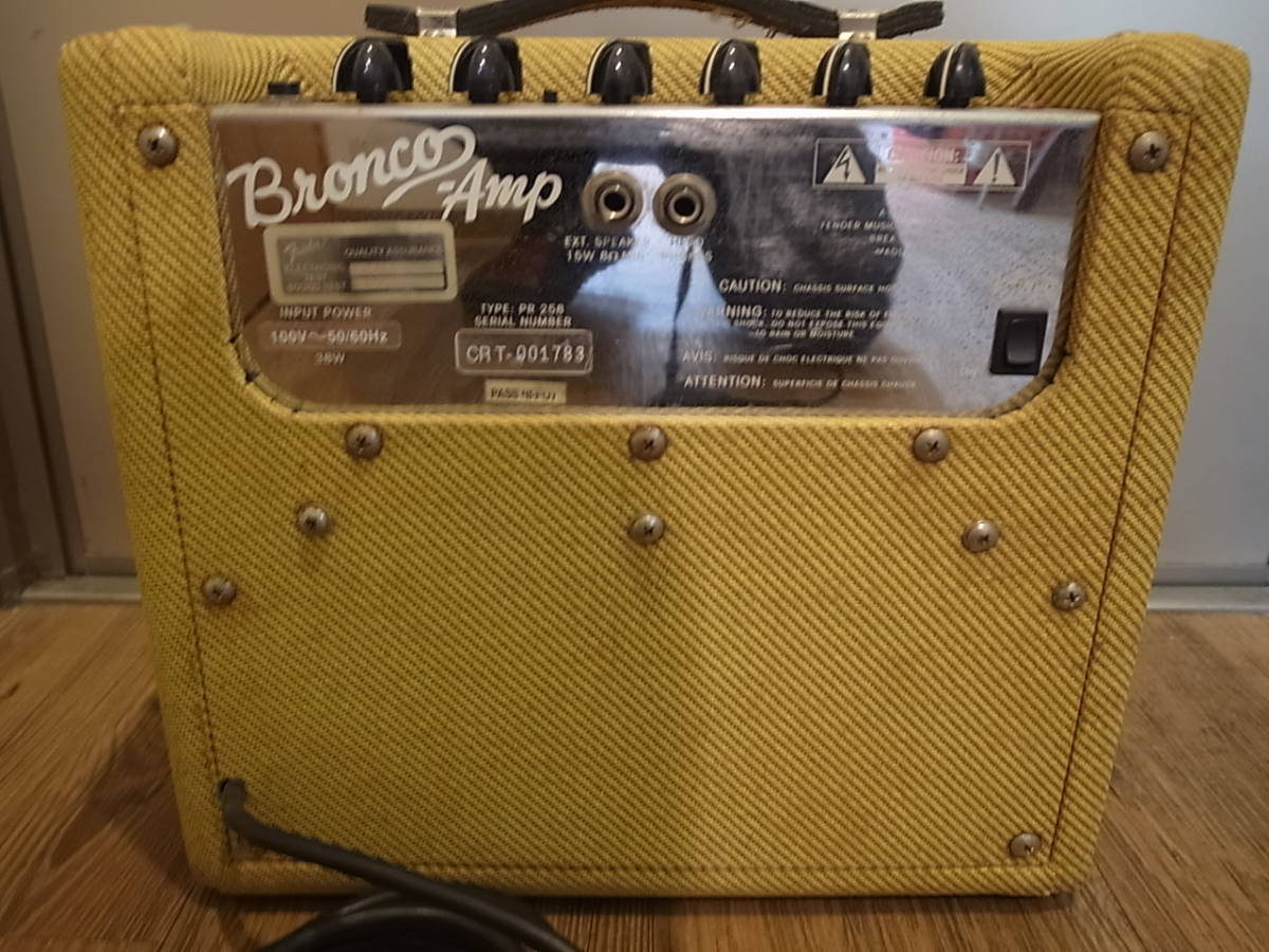 Fender Usa Bronco Amp Pr258ツイード15wトランジスタ小型アンプ ノーマル ドライブ２ch仕様フェンダー自宅練習ブロンコ ブルースハープ の落札情報詳細 ヤフオク落札価格情報 オークフリー スマートフォン版