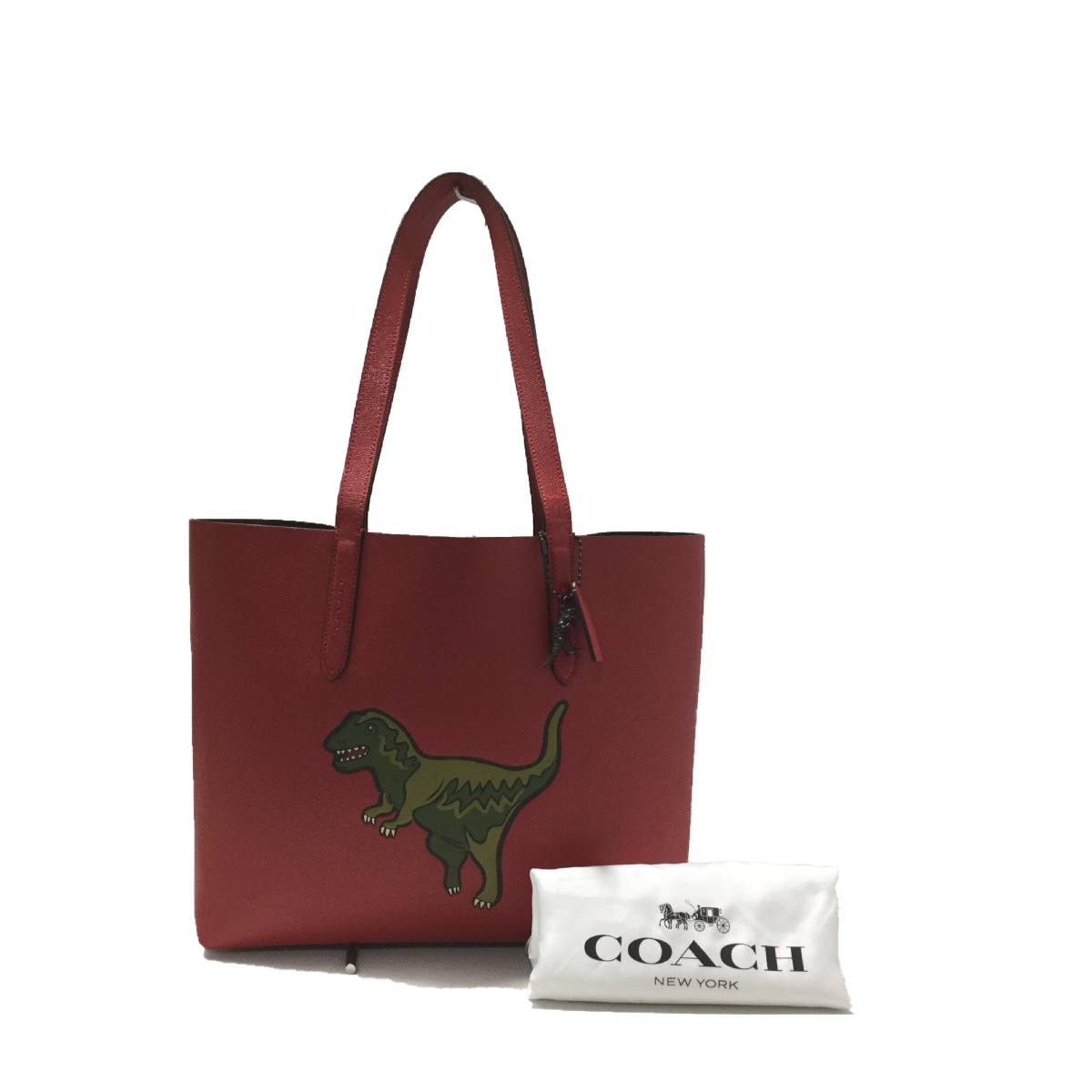 保存袋付き Coach レッド 恐竜 レキシー ティラノサウルス M10 659 バッグ コーチ 渋谷 店舗受取可 の落札情報詳細 ヤフオク落札価格情報 オークフリー スマートフォン版