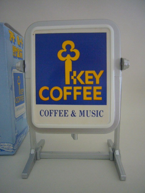 新品】レトロ KEY COFFEE キーコーヒー アドボード 貯金箱 看板 喫茶店